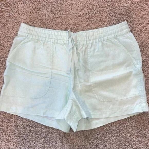 J. Crew Point Sur Seaside Shorts Linen Blend Light Mint Green Size large - Picture 4 of 12